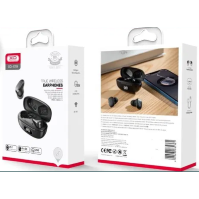 Безпровідні навушники  XO X19 AirDots Arc TWS Black, Чорні