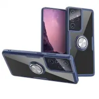 Чехол накладка Deen CrystalRing Samsung G998 (S21 Ultra) Темно-синяя