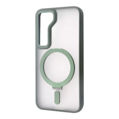 Чехол накладка WAVE Attraction MagSafe Samsung S911 (S23) Зеленая