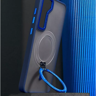 Чехол накладка WAVE Attraction MagSafe Samsung S911 (S23) Синяя