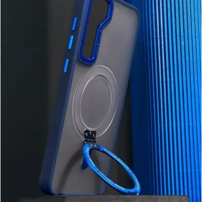 Чехол накладка WAVE Attraction MagSafe Samsung S911 (S23) Синяя