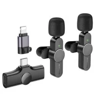 Безпроводной петличный микрофон Borofone BKF12 Lightning/Type-C Чёрный Безпроводной петличный микрофон Borofone BKF12 Lightning/Type-C Чёрный