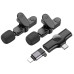 Безпроводной петличный микрофон Borofone BKF12 Lightning/Type-C Чёрный