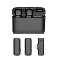 Бездротовий петличний мікрофон J13 3 in1 USB-C Black, Чорний Бездротовий петличний мікрофон J13 3 in1 USB-C Black, Чорний