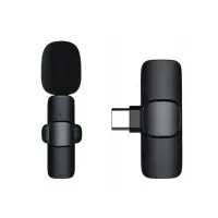 Бездротовий петличний мікрофон K9 2 in1 USB-C Black, Чорний Бездротовий петличний мікрофон K9 2 in1 USB-C Black, Чорний