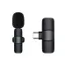 Бездротовий петличний мікрофон K9 2 in1 USB-C Black, Чорний