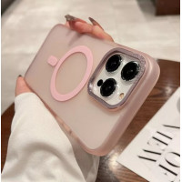 Чехол накладка Protective Camera Matte Clear iPhone 15 Pro Max Розовая Чехол накладка Protective Camera Matte Clear iPhone 15 Pro Max Розовая