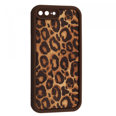 Чехол Накладка Leopard iPhone 7+ Коричневая 1