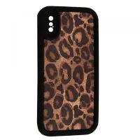 Чехол Накладка Leopard iPhone X Черная