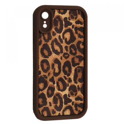 Чехол Накладка Leopard iPhone XR Коричневая 1