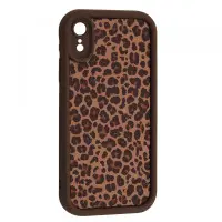 Чехол Накладка Leopard iPhone XR Коричневая 3