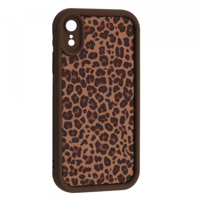 Чехол Накладка Leopard iPhone XR Коричневая 3