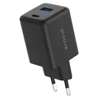 Сетевое зарядное устройство Proove Pocket Gan 45W PD+USB Black, Чёрный