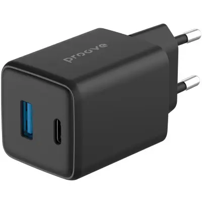 Мережевий зарядний пристрій Proove Pocket Gan 45W PD+USB Black, Чорний
