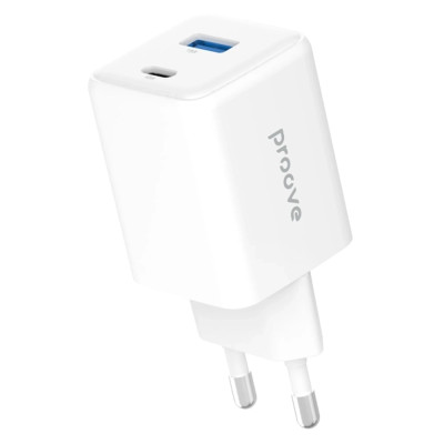 Сетевое зарядное устройство Proove Pocket Gan 45W PD+USB, Белый