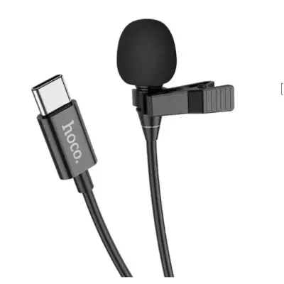 Мікрофон петличний Hoco L14 Type-C 2м Black, Чорний Мікрофон петличний Hoco L14 Type-C 2м Black, Чорний