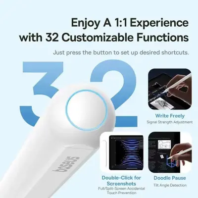 Стилус Ручка для письма та малювання Baseus Smooth Writing 3 Wireless Charging Білий