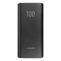 Універсальна мобільна батарея Повербанк VEGER T100 20000mAh 100W Чорний