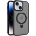 Чохол накладка Metal Buttons with MagSafe Colorful HQ Ring iPhone 13/ iPhone 14 Чорна