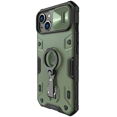 Чехол накладка Nillkin Camshield Armor iPhone 13/ iPhone 14 Зеленая