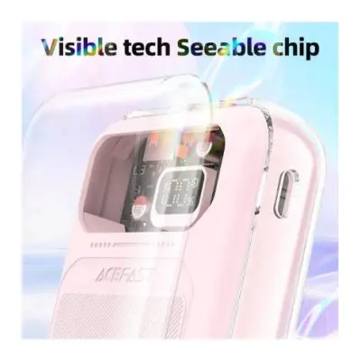 Универсальная мобильная батарея Повербанк Acefast M2-2000 20000mAh 30W Розовый (Cherry Blossom)