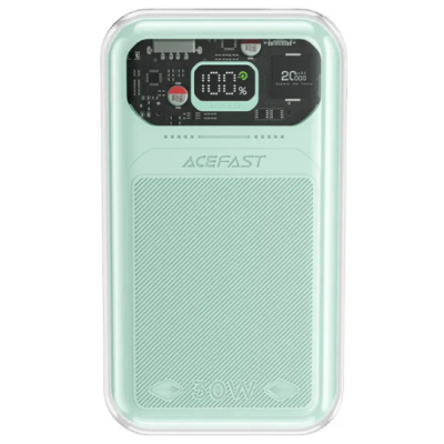 Універсальна мобільна батарея Повербанк Acefast M2-2000 20000mAh 30W Бірюзовий (Mountain Mist)