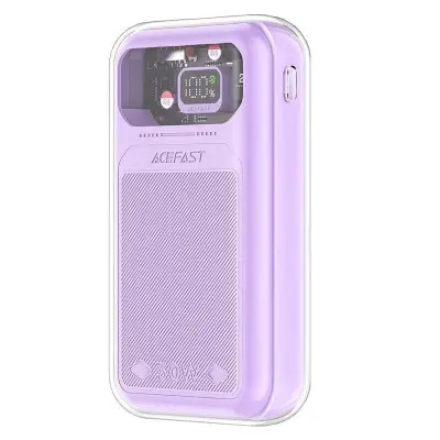 Универсальная мобильная батарея Повербанк Acefast M2-2000 20000mAh 30W Сиреневый (Purple Alfalfa)
