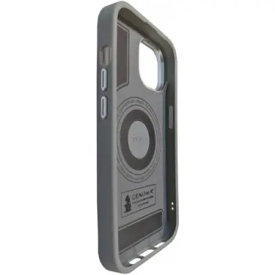 Накладка Spigen Leather MagSafe iPhone 15 Pro Max Серая