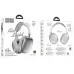 Беспроводные полноразмерные наушники Hoco W35 Air Silver Stereo Bluetooth Headphones, серебряные