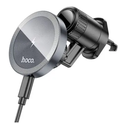 Автодержатель Hoco HW6 с БЗУ Black, Чёрный