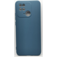 Чехол накладка Soft Touch Xiaomi Redmi 10C/Poco C40 Синяя