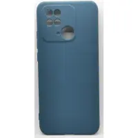 Чехол накладка Soft Touch Xiaomi Redmi 10C/Poco C40 Синяя