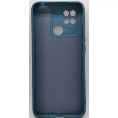 Чехол накладка Soft Touch Xiaomi Redmi 10C/Poco C40 Синяя