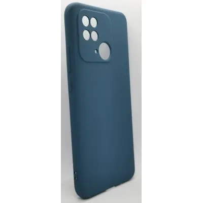 Чехол накладка Soft Touch Xiaomi Redmi 10C/Poco C40 Синяя