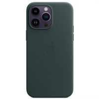 Чехол накладка Leather Case with MagSafe iPhone 14 Pro Max Зеленый/Forest Green Чехол накладка Leather Case with MagSafe iPhone 14 Pro Max Зеленый/Forest Green