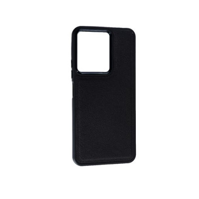 Чехол накладка Leather Classic Xiaomi Redmi 13C/Poco C65 Чёрная
