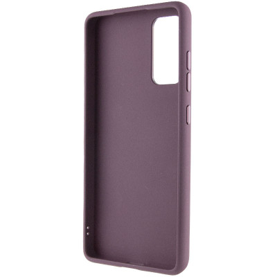 Чехол накладка Bonbon Metal MagSafe Samsung G990 S21 FE Бордовая / Plum