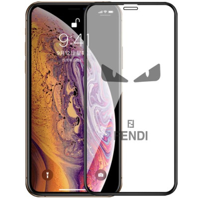 Захисне скло Малюнок 3D iPhone X/XS Fendi