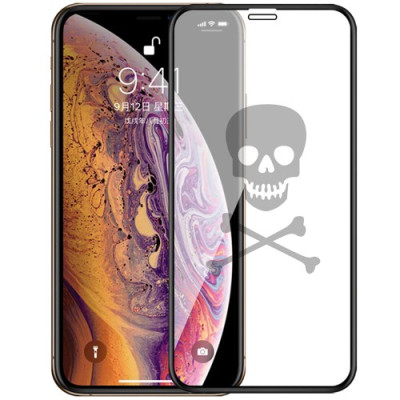 Защитное стекло Рисунок 3D iPhone X/XS Череп