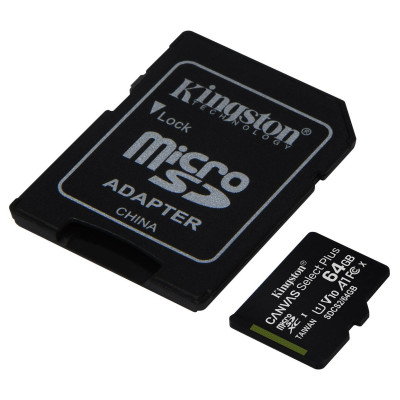 Карта памяти Micro SD 64Gb Kingston Class10