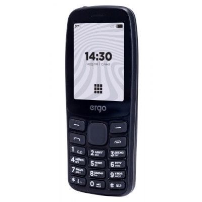 Мобильный телефон Ergo B241 Dual Sim Black, черный