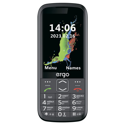 Мобильный телефон Ergo R351 Dual Sim Black, черный