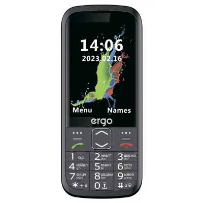 Мобильный телефон Ergo R351 Dual Sim Black, черный