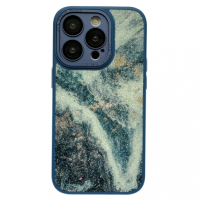 Чехол накладка Glitter Marble iPhone 13 Синяя Чехол накладка Glitter Marble iPhone 13 Синяя