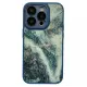 Чехол накладка Glitter Marble iPhone 13 Синяя