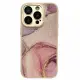 Чехол накладка Glitter Marble iPhone 13 Розовая