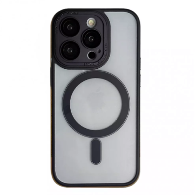 Чехол накладка Protective Camera Clear iPhone 15 Pro Чорна