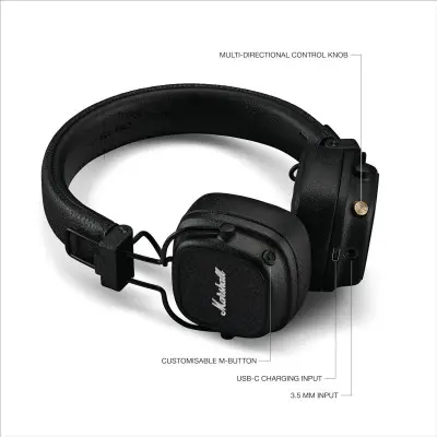 Беспроводные наушники Marshall Major V Чорные Беспроводные наушники Marshall Major V Чорные
