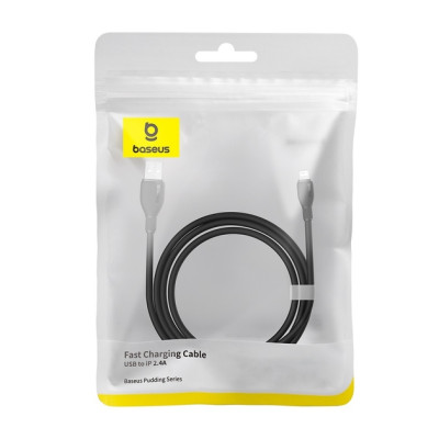 Кабель дата Baseus Pudding USB Type A - Lightning 2.4A 1.2м Черный
