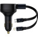 Автомобільний зарядний пристрій Baseus Enjoyment з вбудованим кабелем 2in1 Type-C/ Lightning 30W Black, Чорний